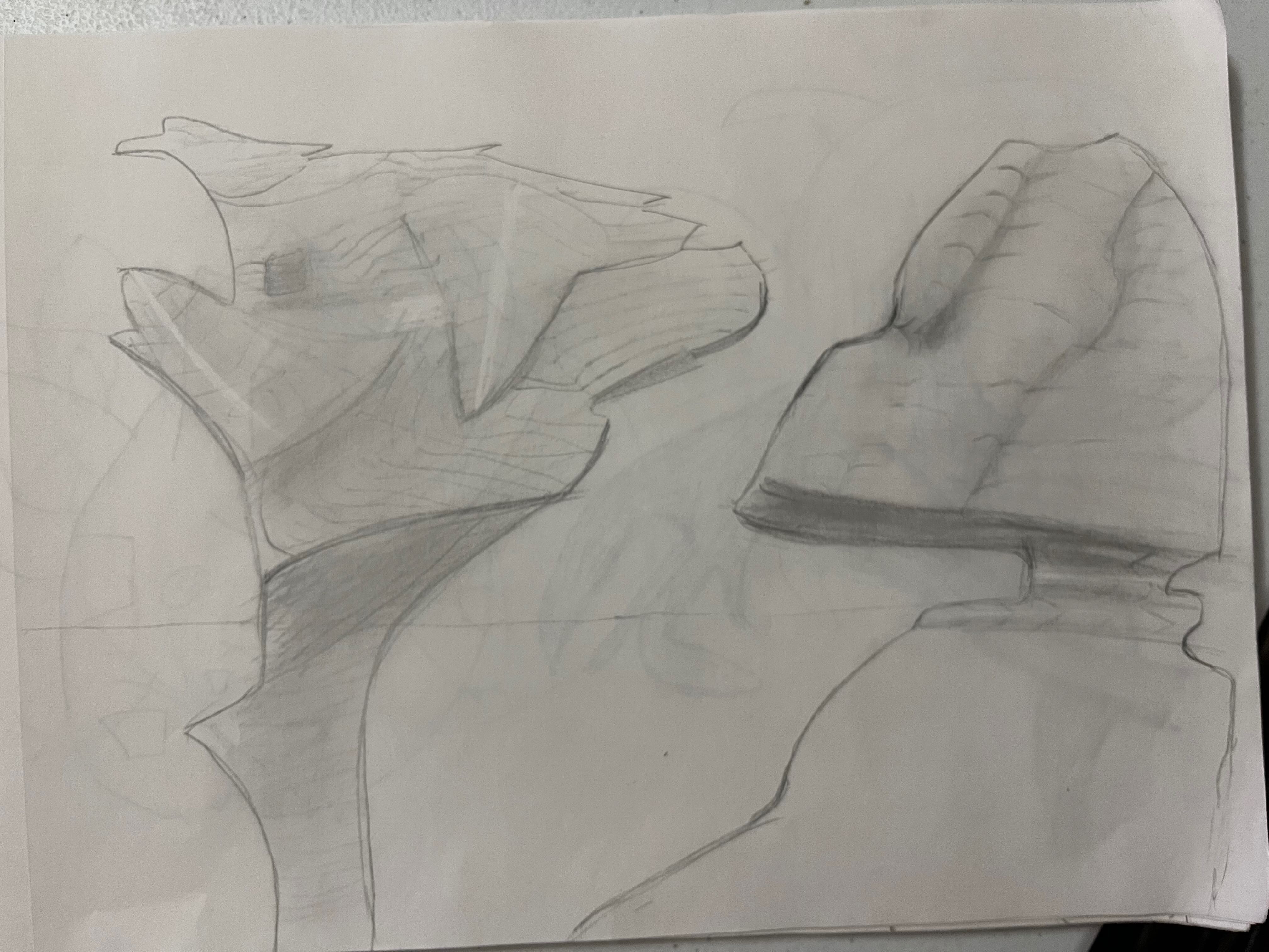 My first attempt at drawing these rocks.